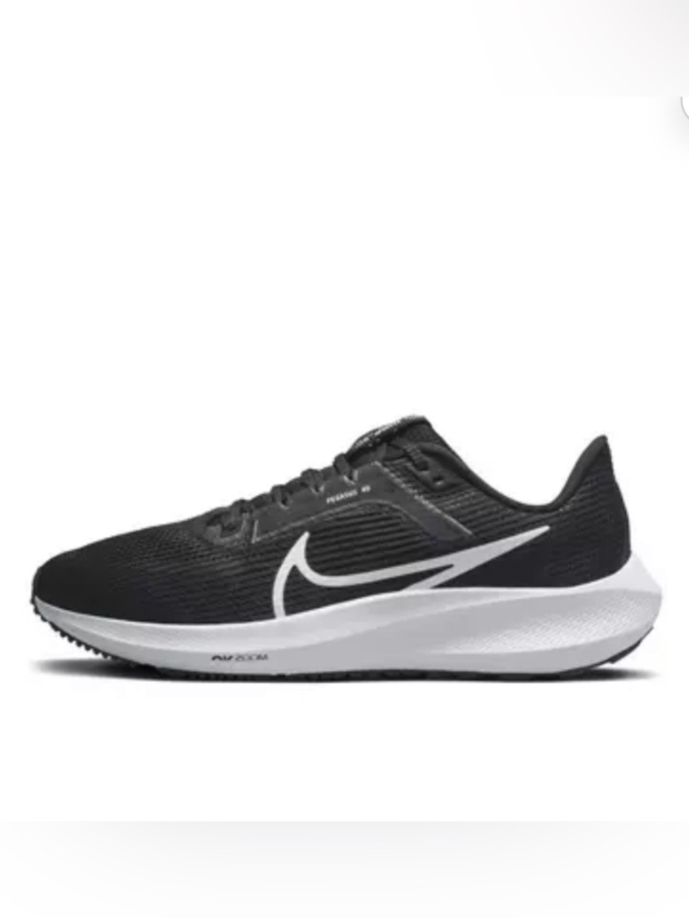 Nike Pegasus 40 Black White Women's Size 6 Road Running Shoes Sneakers Trainers